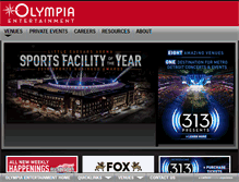 Tablet Screenshot of olympiaentertainment.com